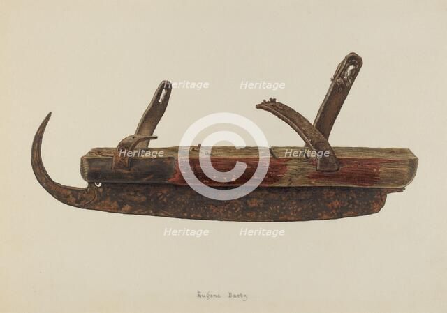 Ice Skate, c. 1938. Creator: Eugene Bartz.