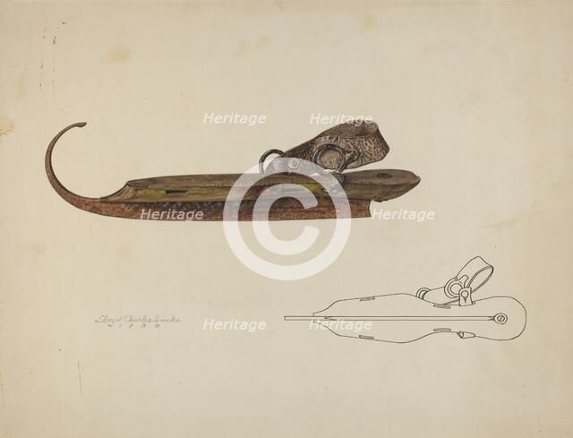 Ice Skate, c. 1938. Creator: Lloyd Charles Lemcke.