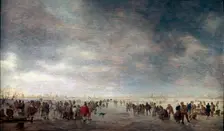 Ice Skaters 1641. Artist: Jan van Goyen