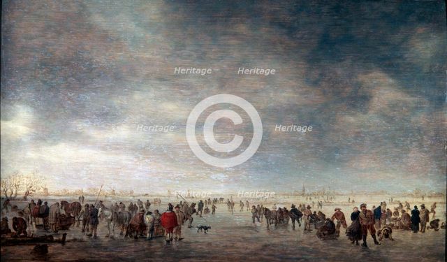 'Ice Skaters', 1641.  Artist: Jan van Goyen