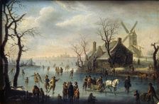 Ice Skaters 17th century. Creator: Klaes Molenaer