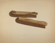 Ice Skates, c. 1940. Creator: Harley Kempter