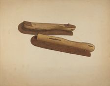 Ice Skates, c. 1940. Creator: Harley Kempter