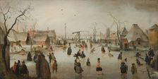 Ice-Skating in a Village, c.1610. Creator: Hendrick Avercamp