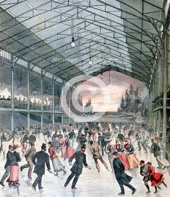 Ice Skating in Paris, 1892. Artist: Henri Meyer