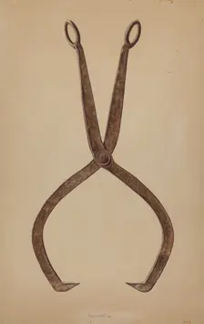 Ice Tongs, 1939. Creator: Eugene Bartz
