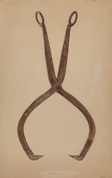Ice Tongs, 1939. Creator: Eugene Bartz