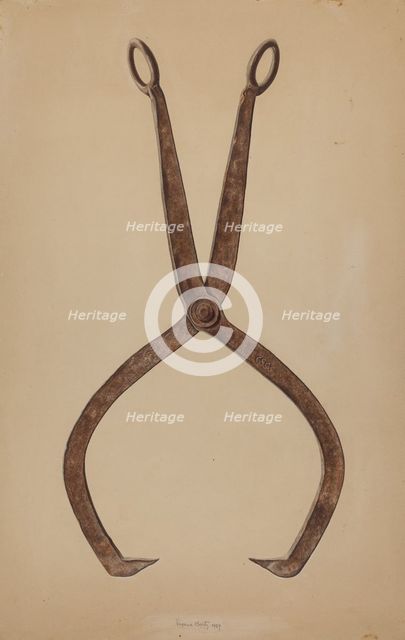 Ice Tongs, 1939. Creator: Eugene Bartz.