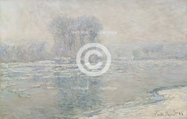 Ice, white effect (Glaçons, effet blanc), 1893. Artist: Monet, Claude (1840-1926)