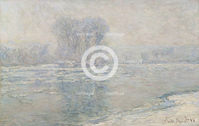 Ice, white effect (Glaçons, effet blanc), 1893. Artist: Monet, Claude (1840-1926)