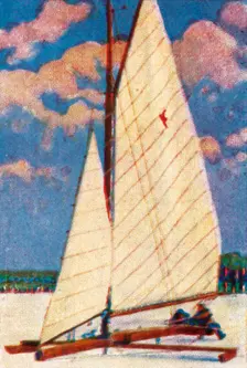 Ice yachting in Sweden, c1928. Creator: Unknown