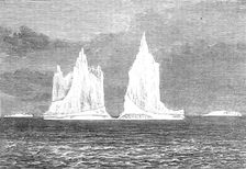 Icebergs seen by Prince Leopold on his passage to Canada, 1880. Creator: Unknown