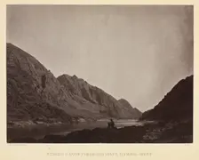 Iceberg Canyon, Colorado River Looking Above, c. 1871. Creator: Timothy H. O'Sullivan (American, 1840-1882)