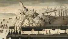 Iceberg on the pier of Delfshaven, 1565