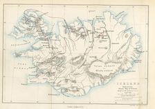 Iceland, Reduced from Olsens Map of Iceland, 1867. Creator: Edward Weller