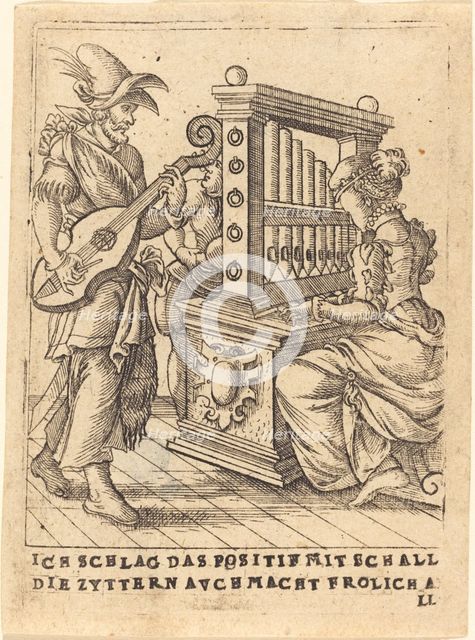 Ich schlag das Positif mit Schall die Zytternavchmacht frolich all, c. 1580. Creator: Unknown.