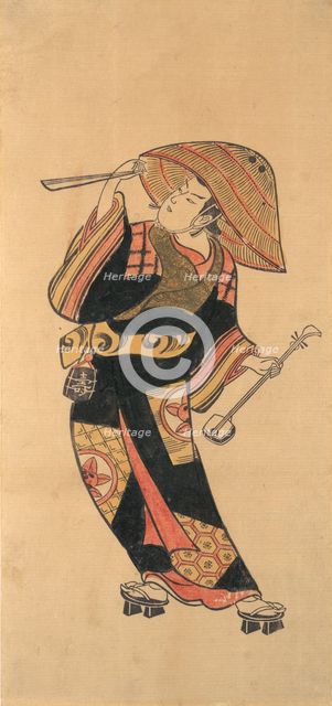 Ichimura Takenojo VIII, ca. 1720. Creator: Attributed to Torii Kiyotomo.
