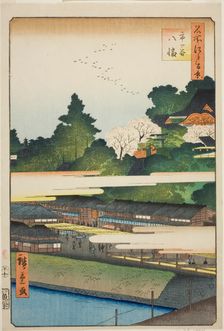 Ichigaya Hachiman Shrine (Ichigaya Hachiman), from the series One Hundred Famous..., 1858. Creator: Ando Hiroshige