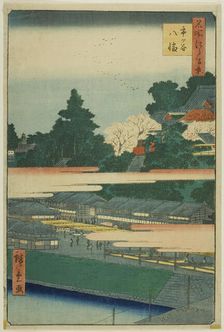 Ichigaya Hachiman Shrine (Ichigaya Hachiman), from the series One Hundred Famous..., 1858. Creator: Ando Hiroshige