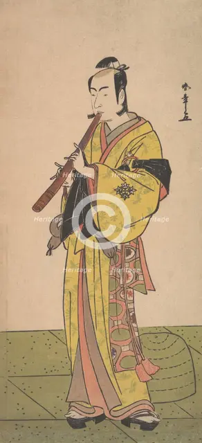 Ichikawa Bennosuke as a Man in Komuso Attire, ca. 1788. Creator: Shunsho.