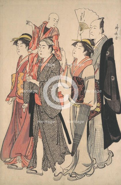 Ichikawa Danjuro V and His Family, 1782. Creator: Torii Kiyonaga.