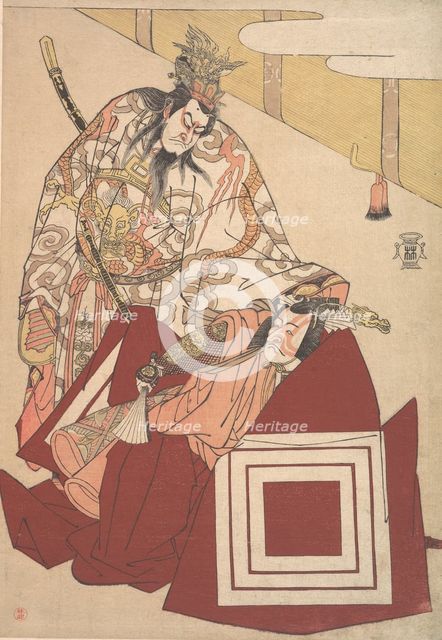 Ichikawa Danjuro V in a Shibaraku Performance..., ca. 1786. Creator: Katsukawa Shunko.