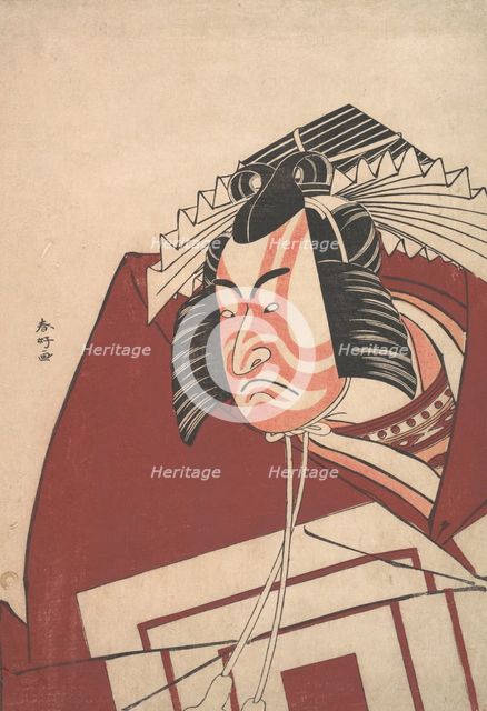 Ichikawa Danjuro V in a Shibaraku Performance, ca. 1789. Creator: Katsukawa Shunko.