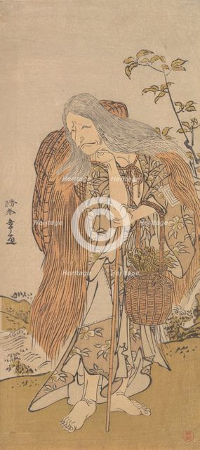 Ichikawa Danjuro V in the Role of Shiromasu-baba, 12th month, 1786. Creator: Shunsho.