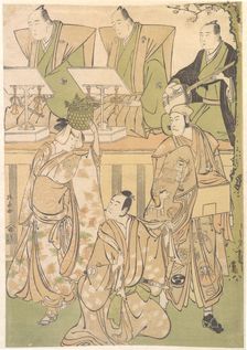 Ichikawa Danjuro Fifth as Kyo no Jiro in Disguise as Dekuroku byoe the Stree Puppet-sh..., ca. 1788. Creator: Torii Kiyonaga