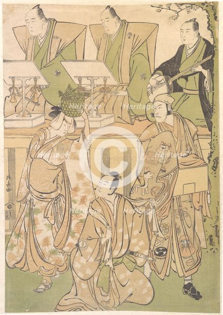 Ichikawa Danjuro Fifth as Kyo no Jiro in Disguise as Dekuroku byoe the Stree Puppet-sh..., ca. 1788. Creator: Torii Kiyonaga.