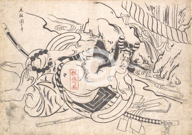 Ichikawa Danjuro I as Soga Goro, ca. 1710., ca. 1710. Creator: Okumura Masanobu.