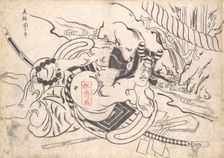 Ichikawa Danjuro I as Soga Goro, ca. 1710., ca. 1710. Creator: Okumura Masanobu