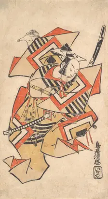 Ichikawa Danjuro II in the Scene "Wait a Moment" (Shibaraku), ca. 1715. Creator: Torii Kiyotada