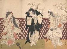 Ichikawa Danjuro IV in the Role of the Monk Mongaku from the Play Hana-zumo Genji-biki, 1775. Creator: Shunsho