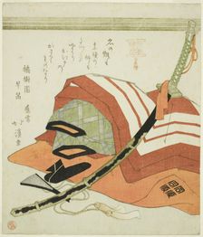 Ichikawa Danjuro's costume for Shibaraku, from the series "Acting Skills of the Ichi..., c. 1818/24. Creator: Totoya Hokkei