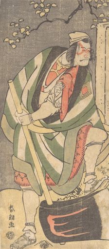 Ichikawa Ebizo (Danjuro V) in the Role of Mongaku Shonin Disguised as Yamagatsu from ..., 1781-1801. Creator: Hokusai
