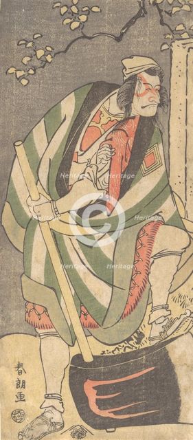 Ichikawa Ebizo (Danjuro V) in the Role of Mongaku Shonin Disguised as Yamagatsu from ..., 1781-1801. Creator: Hokusai.