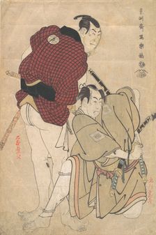 Ichikawa Omezo as Tomita Hyotaro and Otani Oniji III as Ukiyo Tohei, 1794-95. Creator: Tôshûsai Sharaku