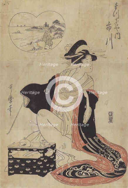 Ichikawa of the Matsubaya, 1790-1800. Creator: Kitagawa Utamaro.
