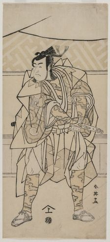 Ichikawa Monnosuke II as a Samurai, 1791. Creator: Katsukawa Shunei (Japanese, 1762-1819)