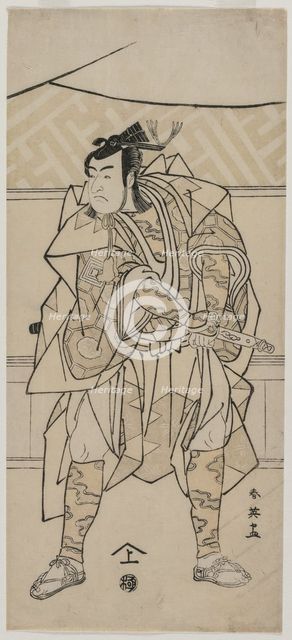 Ichikawa Monnosuke II as a Samurai, 1791. Creator: Katsukawa Shunei (Japanese, 1762-1819).