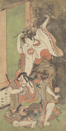 Ichikawa Monnosuke II as a Woman, ca. 1770. Creator: Ippitsusai Buncho