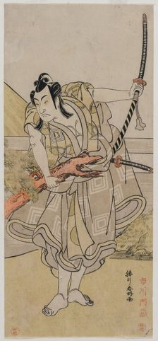 Ichikawa Monnosuke II as Soga no Goro, c. late 1770s. Creator: Katsukawa Shunko (Japanese, 1743-1812)