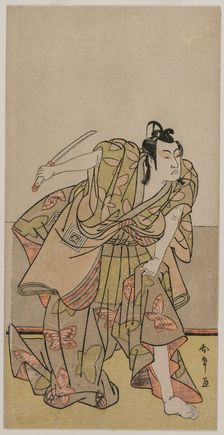 Ichikawa Monnosuke II as Soga no Goro, c. late 1770s. Creator: Katsukawa Shunsho (Japanese, 1726-1792)