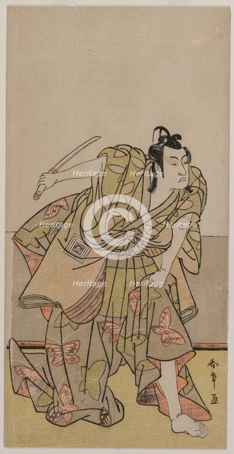 Ichikawa Monnosuke II as Soga no Goro, c. late 1770s. Creator: Katsukawa Shunsho (Japanese, 1726-1792).
