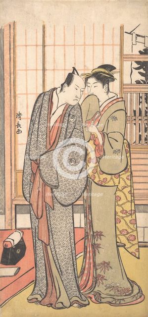 Ichikawa Yaozo III with a Lady, ca. 1785. Creator: Torii Kiyonaga.