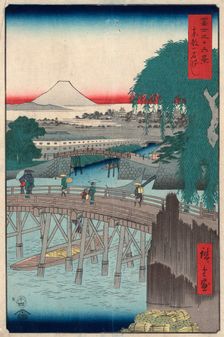 Ichikobu Bridge, 1858. Creator: Hiroshige, Utagawa (1797-1858)