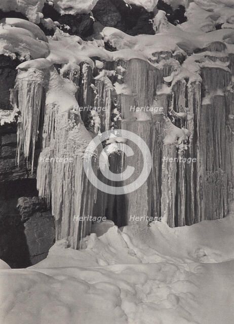 Icicles on the road to Murren, Switzerland, 1920s. Creator: Harry Moult.