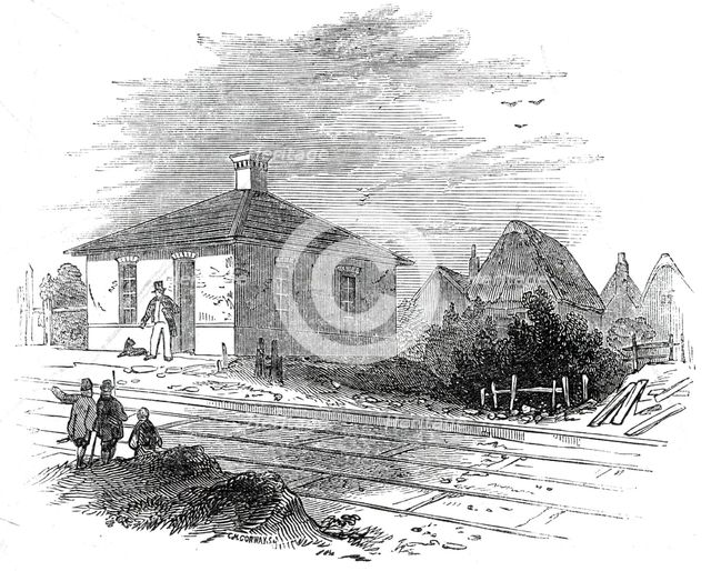 Ickleton Station, 1845. Creator: Unknown.
