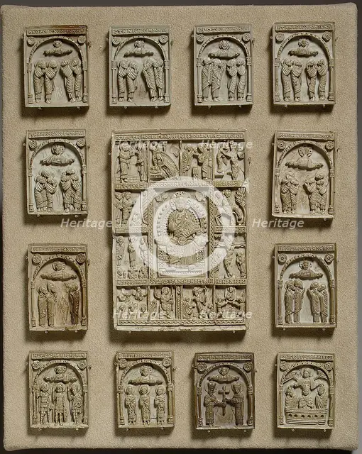 Icon with Christ Pantepotes and the Chorus of Saints, Byzantine, 14th-15th century. Creator: Unknown.